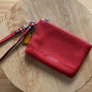Red Coach Wristlet